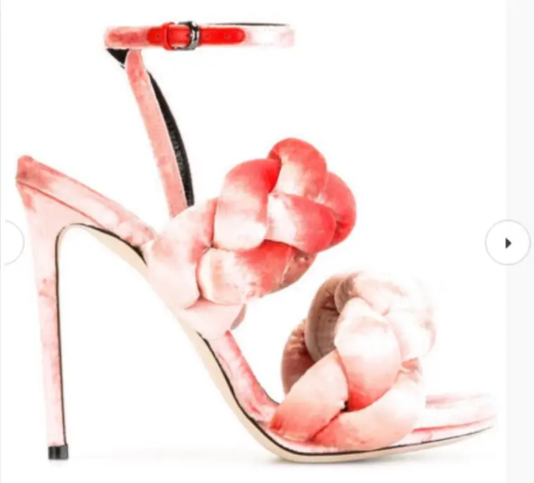 real picture Roman Design Solid Color Twist Braid Sexy High Heel Sandal Hollow-Out Open Toe Weaving Ankle-Wrap Buckle Women Shoe | Обувь