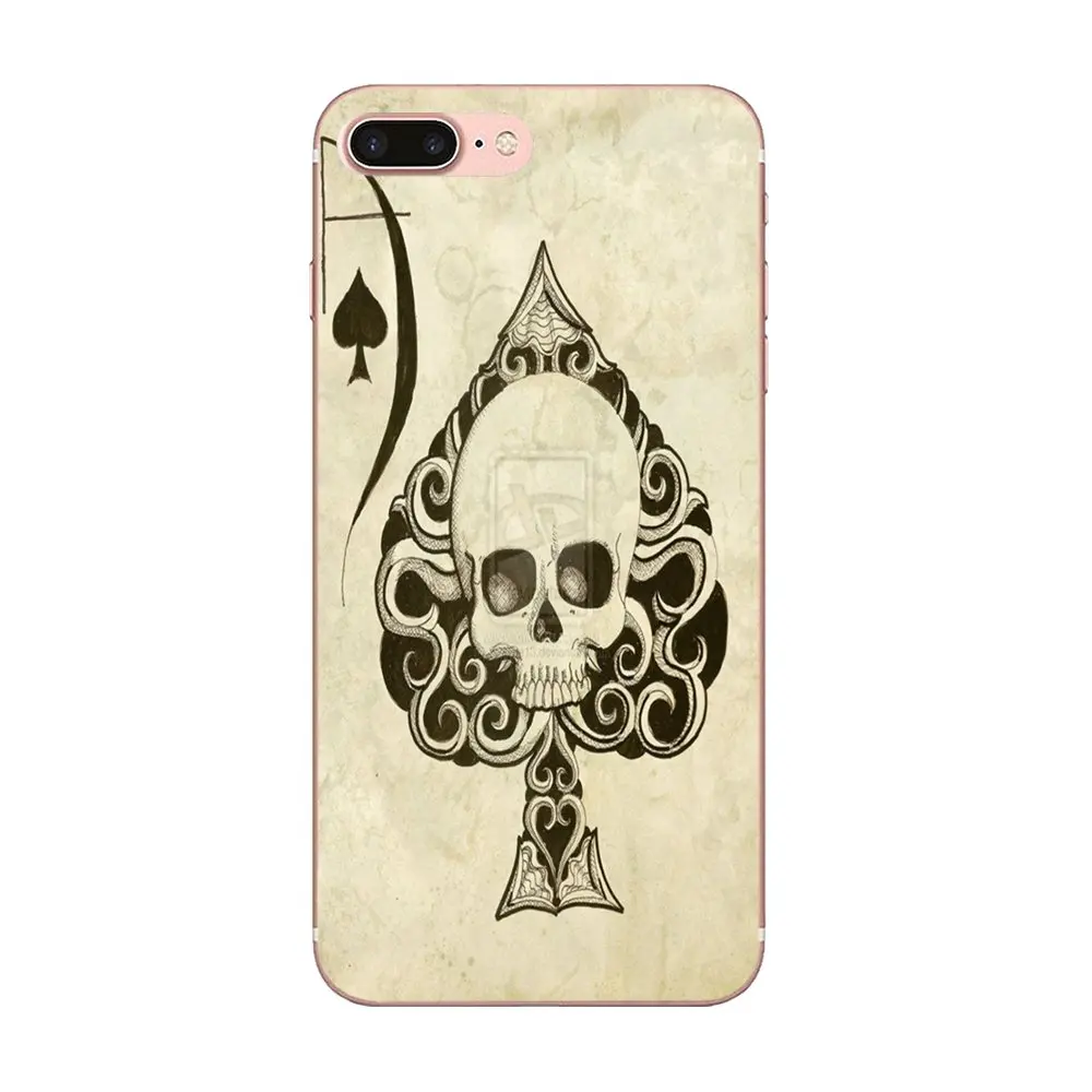 Для Huawei P8 P9 P10 P20 P30 Mate 7 8 9 10 20 Lite Plus Pro 2017 прозрачный чехол защитный Poker Spades A