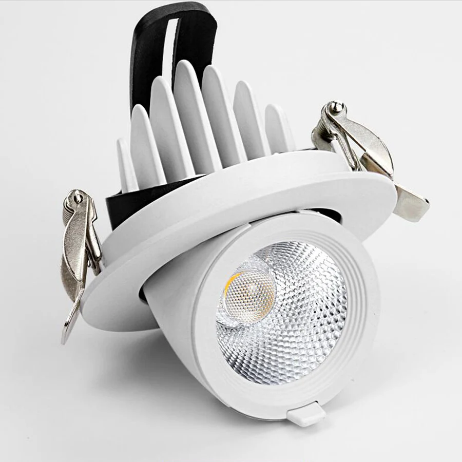Dimmable Светодиодный точечный светильник со слоном в носу, встраиваемый потолочный светильник COB, светильник для гостиной, коридора, магазина одежды, осветительные приборы
