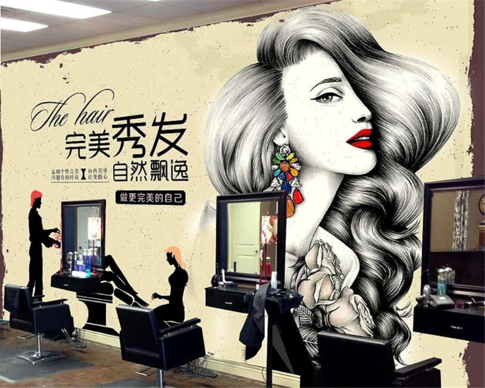 Обои для парикмахерских 3d обои|3d wallpaper murals|wallpaper muralcustom |