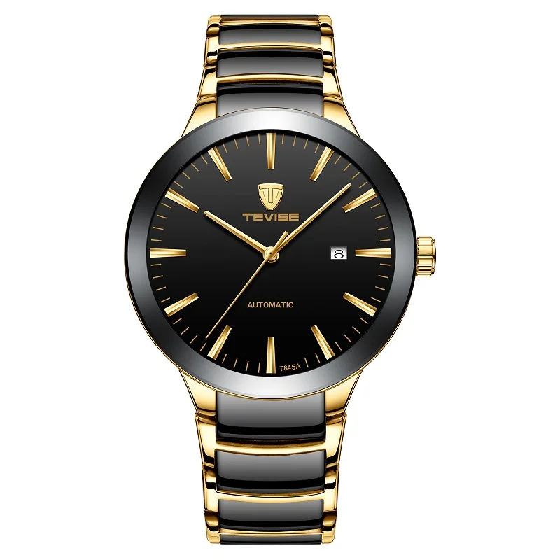 Часы TEVISE мужские модные деловые из нержавеющей стали с ремешком