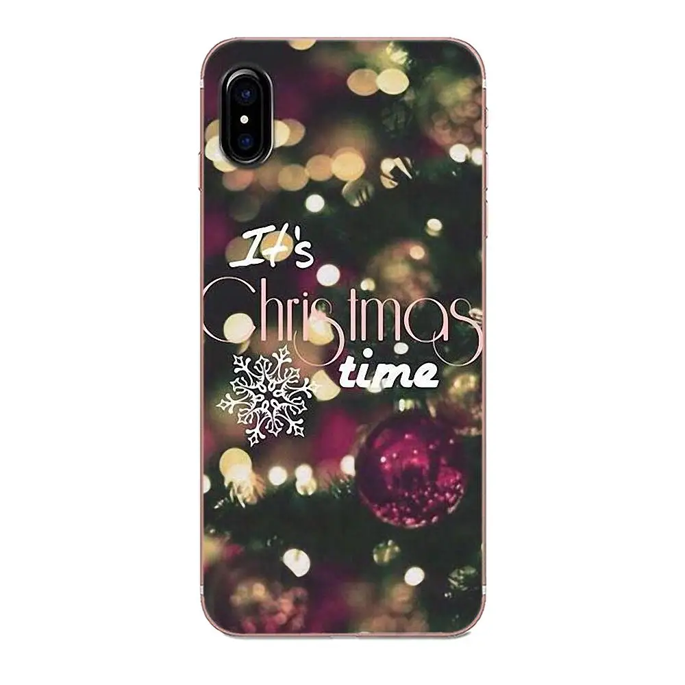Мягкий ТПУ чехол для телефона Apple iPhone 4 4S 5 5C 5S SE 6 6S 7 8 Plus X XS Max XR новогодние подарки