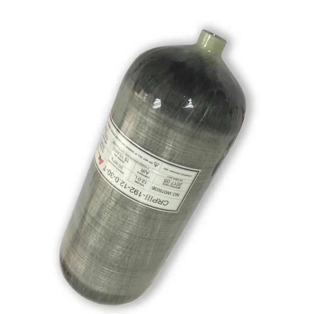 12L AC10911 винтовка цилиндр сжатого воздуха Pcp 6.8L/9L/12L акваланга 4500 Psi Дайвинг шар с манометром din Клапан - Цвет: 12L