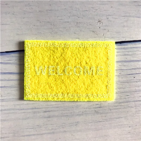 Yellow 9 цветов, ручная работа, сказочный дверной коврик, отличный подарок для ребенка, миниатюрная игра, волшебный зуб, сказочный дверной аксессуар, 4 см* 6 см - Цвет: Yellow
