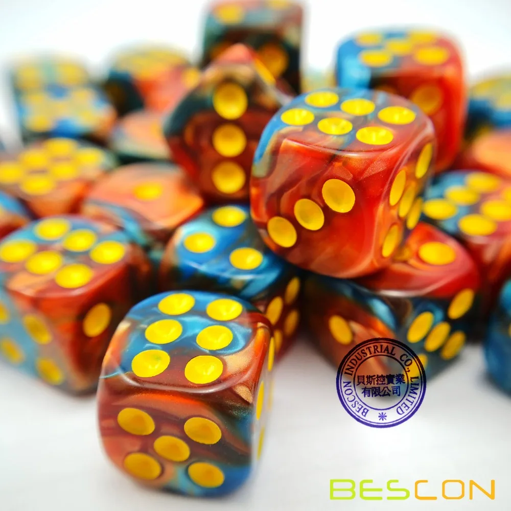 Bescon D6 12 мм 36 шт набор Шестигранная форма (36) блок игральных костей разные цвета близнецов
