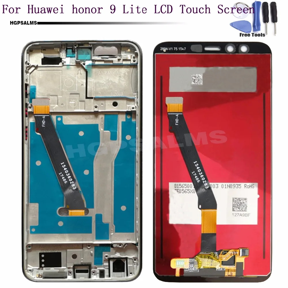 Для huawei honor 9 Lite ЖК дисплей сенсорный экран дигитайзер стекло в сборе с рамкой +
