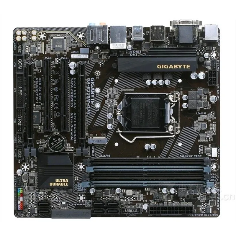 Для Gigabyte GA B250M D3H оригинальная б/у материнская плата B250 Socket LGA 1151 DDR4 USB3.0