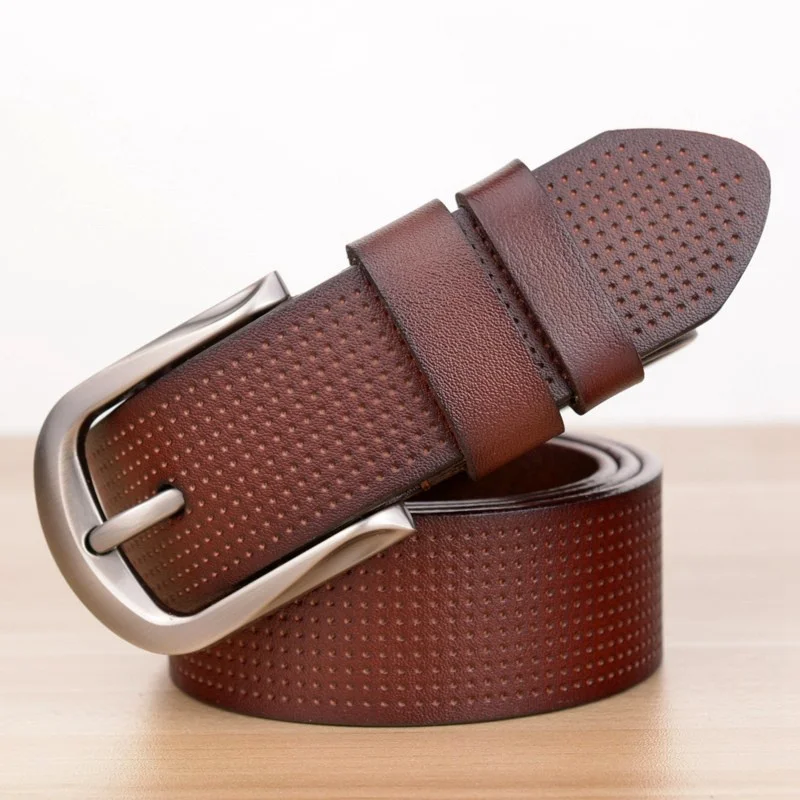 Ремень из натуральной воловьей кожи для мужчин и женщин роскошный брендовый