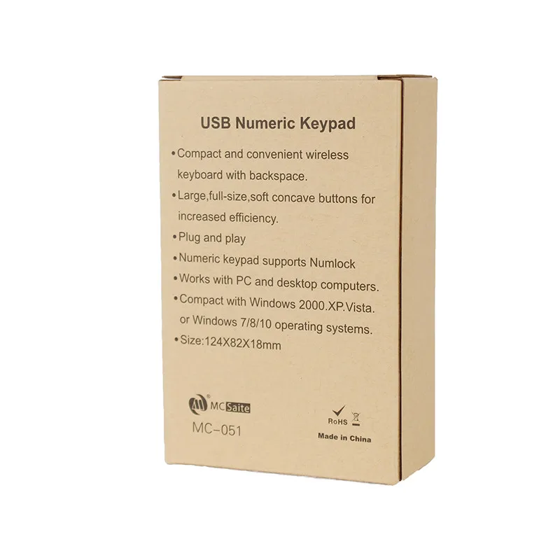 Мини USB клавиатура для портативных ПК 19 клавиш черная Проводная цифровая адаптер