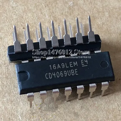 CD4069UBE DIP 14 CD4069U CD4069 CD4069L CD4069BE IC CMOS Hex Inverter 10 шт./лот|Интегральные схемы| |