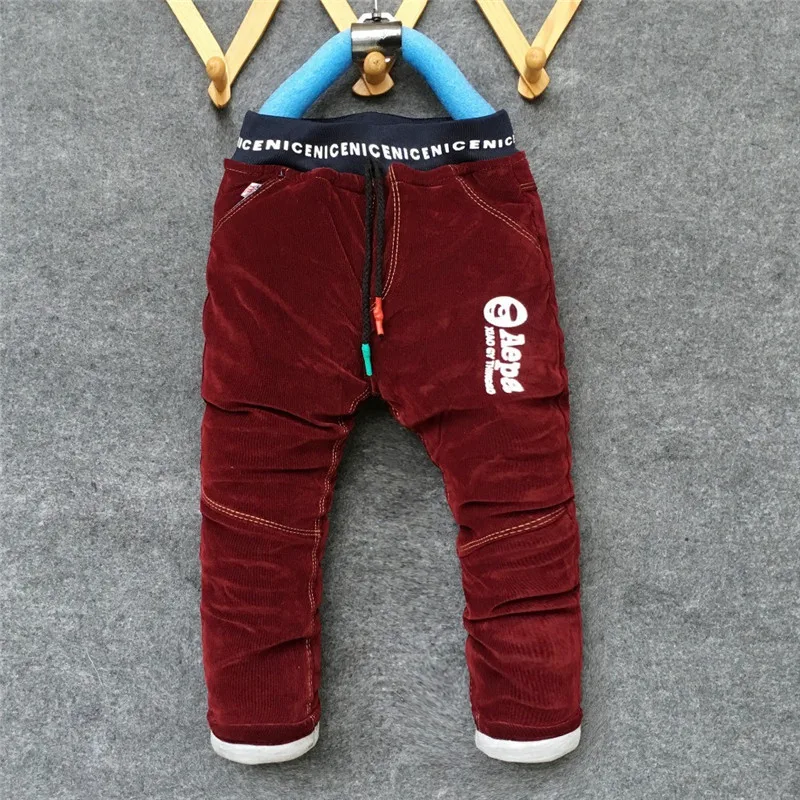 BibiCola Детские Теплые Брюки Осень Зима Руно Безногий Вязать Мальчики Девочки