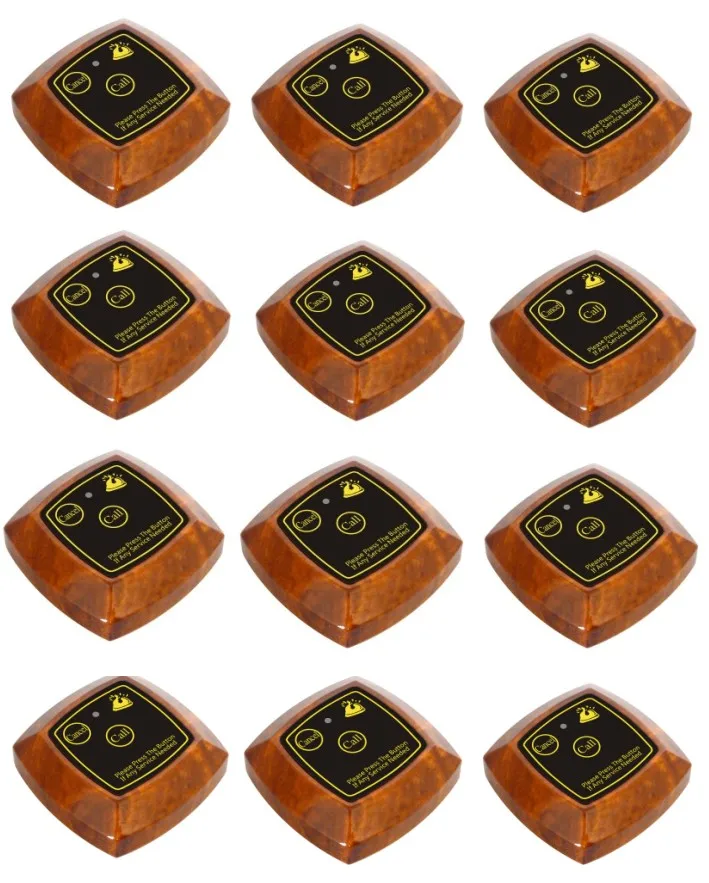 Бесплатная доставка! Деревянная цветная кнопка вызова официанта две клавиши: