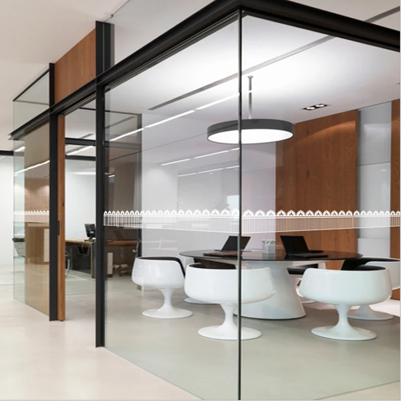 Полосатая кружевная цветочная наклейка s зеркальная оконная декоративная