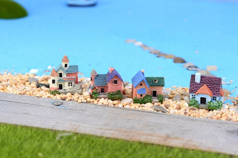 Миниатюрный каменный дом для самостоятельной сборки 4 шт./лот миниатюрный пейзаж