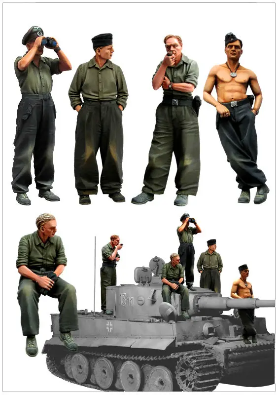 [Tuskmodel] 1 35 набор модели фигурки из смолы большой немецкий panzer crew|panzer crew|model figure