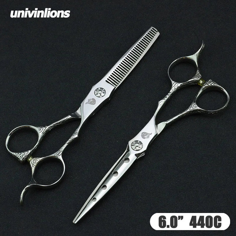 Univinlions 6 &quotножницы для волос черные ножницы парикмахеров Парикмахерские