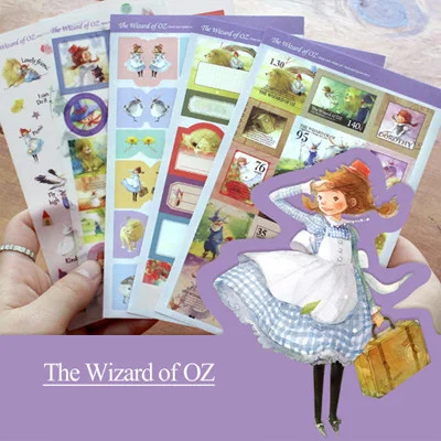 As Picture Классическая Anne of green gables/daddy long legs/Алиса в стране чудес, Набор стикеров для украшения сказок - Цвет: As Picture