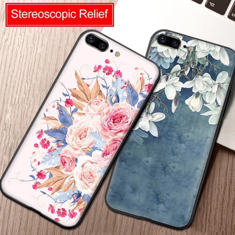 For iphone7/8/x/xs/6S/6/6plus mobile phone case male and female coloured relief full edge fashion anti falling cover protection |