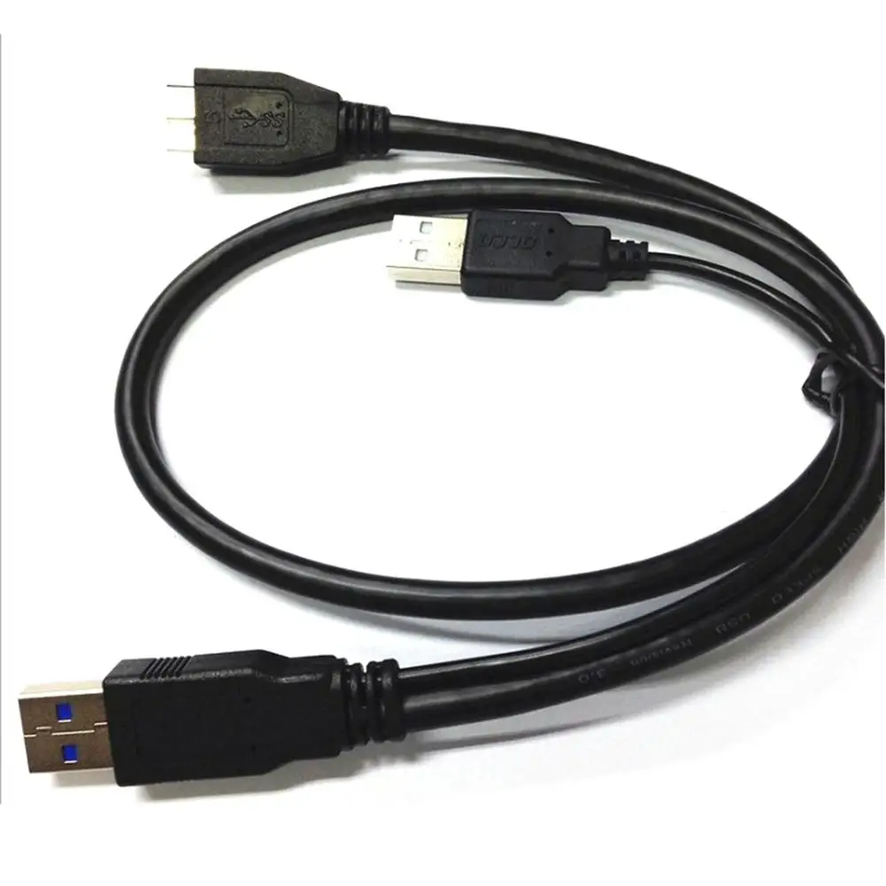 Кабель USB 3 0 для мобильного жесткого диска кабель AM папа Micro B двойная головка I Type 5