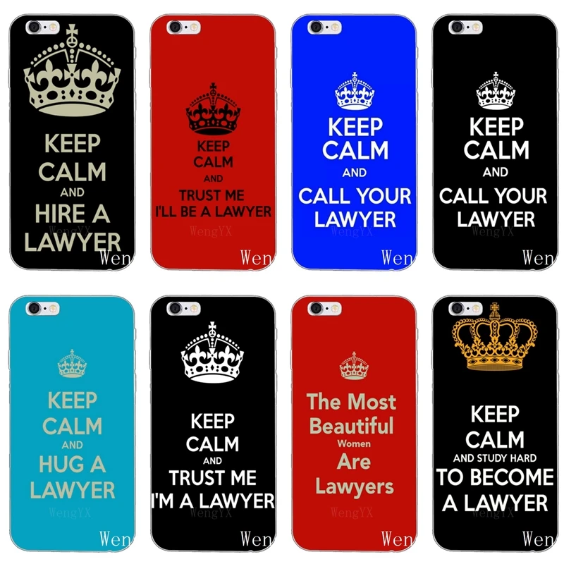 Силиконовый чехол для телефона Keep Calm и Позвоните своему адвокату для iPhone XR X XS Max 8 7 6s 6 plus SE 5s 5c 5 iPod Touch