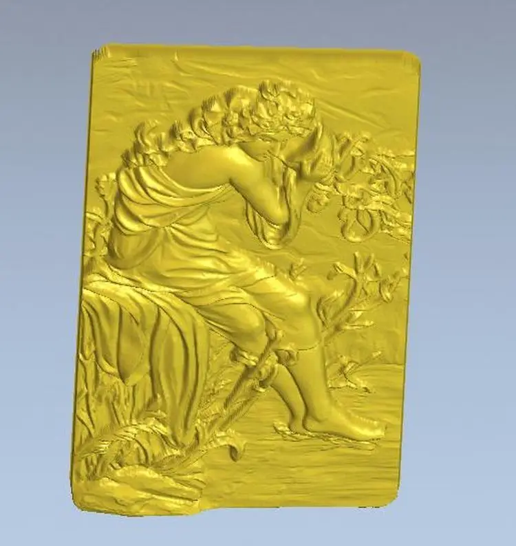 

3d model relief for cnc in STL file format Nymph with sink