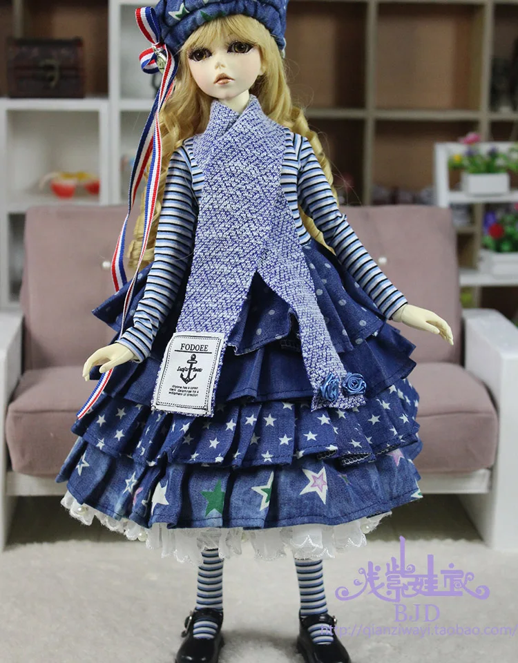 1/4 1/3 на шарнирах, в масштабе платье+ шляпа+ шарф для SD одежды BJD Аксессуары куклы, не включены кукла, обувь, парик и другие аксессуары 18D1596