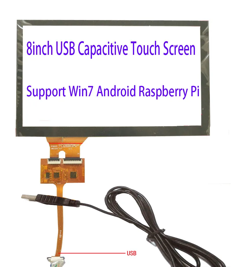 8inch usb touch 15,6 USB емкостный сенсорный экран 10 пальцев сенсорная поддержка Raspberry Pi Win7 8 10 ILI2511 - Цвет: 8inch usb touch