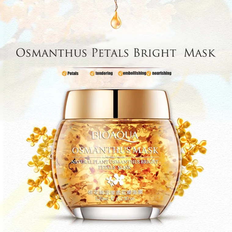 BIOAQUA Osmanthus лепестки роз глубокий Очищающий увлажняющий Отбеливающее масло уход за кожей лица маска для сна 120 мл