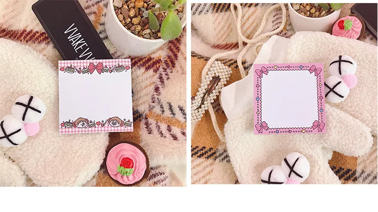 Милый кавайный Ins Girl Sticky Note memo pad наклейка для офисного планировщика бумага корейские канцелярские принадлежности Школьные блокноты принадлежности