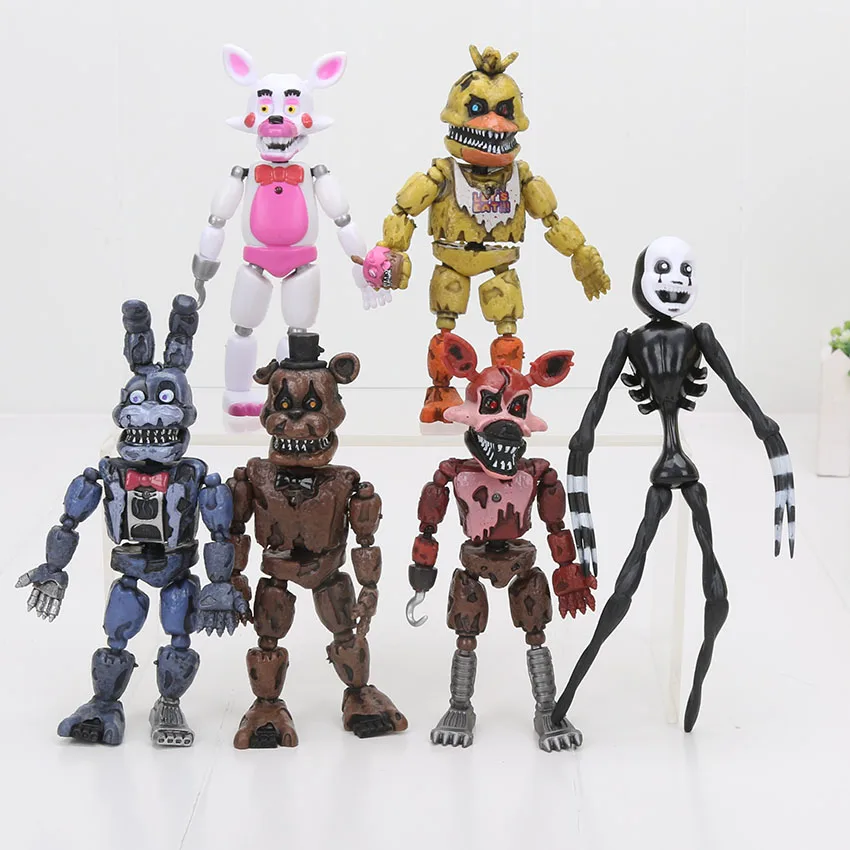 

Фигурка FNAF кошмар Бонни Фокси Фредди фазбер, кукла-убийца, ПВХ экшн-фигурки, 6 шт./компл.