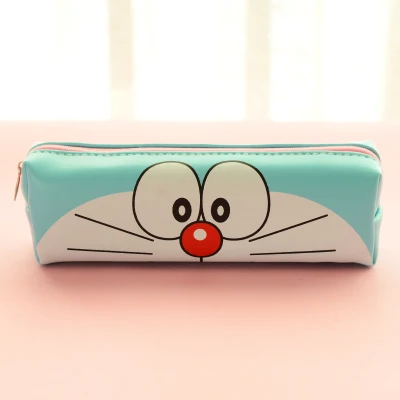Doraemon Милый кавайный чехол-карандаш из искусственной кожи с желтой уткой и милым рисунком панды из мультфильма для детских подарков, корейские канцелярские принадлежности - Цвет: Doraemon