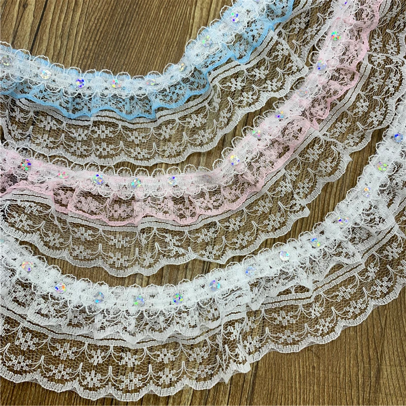 Плиссированная кружевная лента для шитья 45 мм 1 ярд/партия материалы ручной