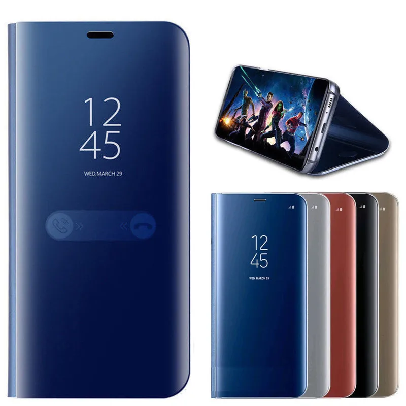 Умный зеркальный флип чехол для Huawei P9 P10 Plus P20 lite P30 Pro Mate 20X 10 20 pro Honor 8X Max 8A 8C V10 V20