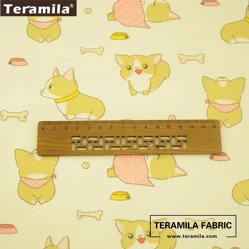 Teramila из хлопка с принтом милый мультфильм Пикачу Дизайн Бежевый саржевая ткань для подушек лоскутное украшение Шитье