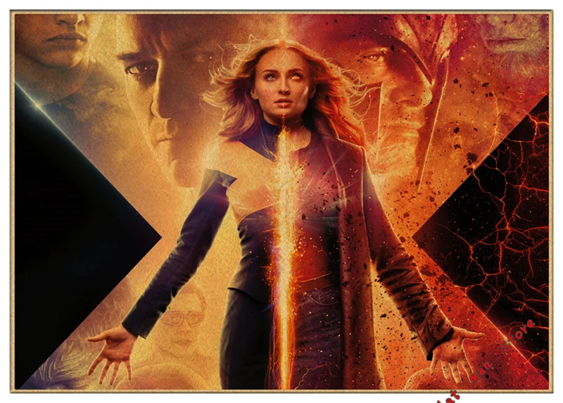 Новый 2019 X-Для мужчин: черный Феникс постер фильма фоновая фотография в стиле