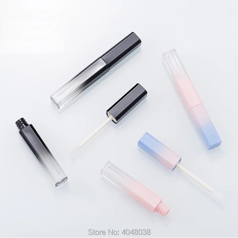 Пустые тубы для губ контейнеры розового цвета косметический черный блеск