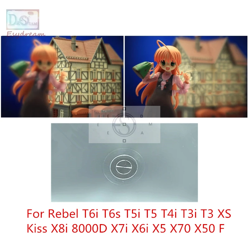 Одиночный 180 градусов разделенный фокусирующий экран для Canon Rebel T6i T6s T5i T5 T4i T3i T3 Kiss