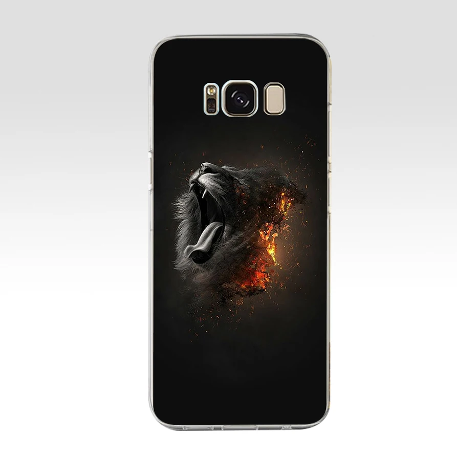 Мягкий Силиконовый ТПУ чехол для Samsung Galaxy s6 s7 edge S9 S8 S10 Plus 29 цветов Лев тигр леопард