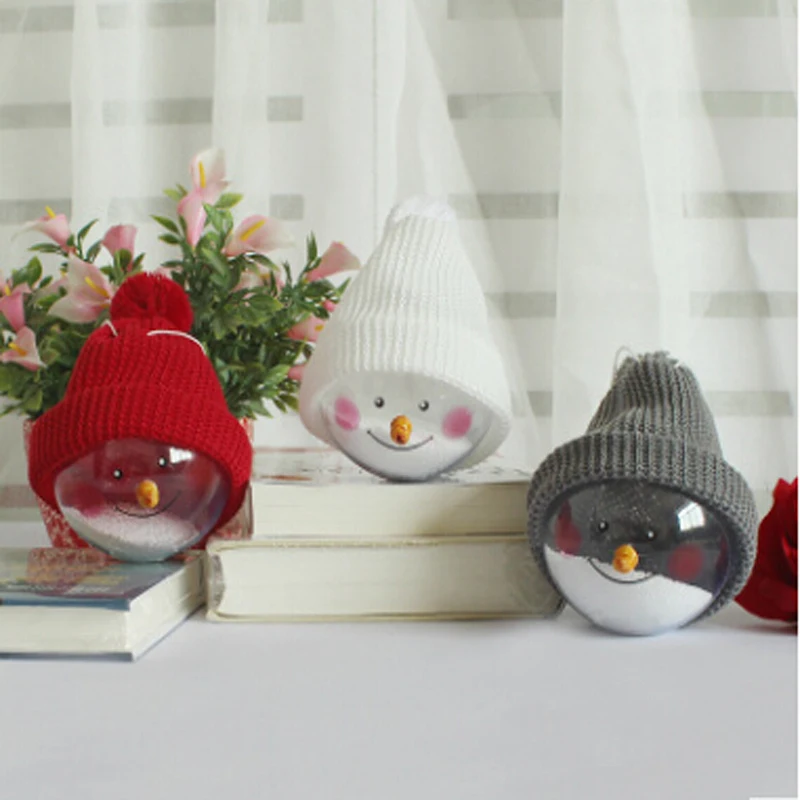 Мини рождественские украшения для дома Navidad Висячие Детские игрушки в форме снеговика пластиковые рождественские шары вечерние подвески подарки