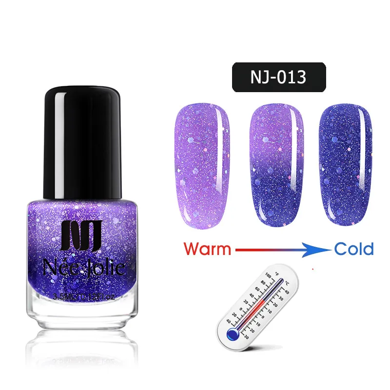 3.5ml - NJ-013 NEE JOLIE 3,5 мл температурный меняющий цвет термальный лак для ногтей блестящий эффект Быстросохнущий маникюрный лак градиентный лак для ногтей - Цвет: 3.5ml - NJ-013