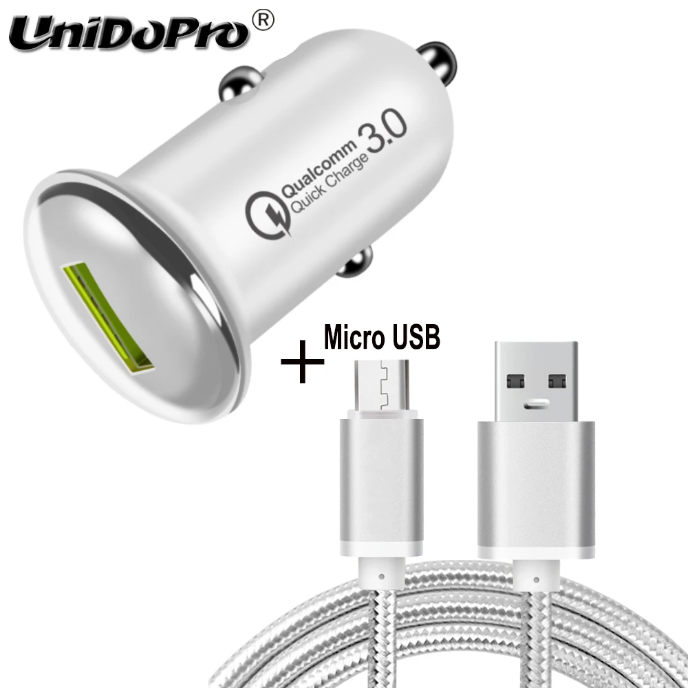 QC 3 0 5V 3A быстрое автомобильное зарядное устройство + фута микро USB кабель для Blackview