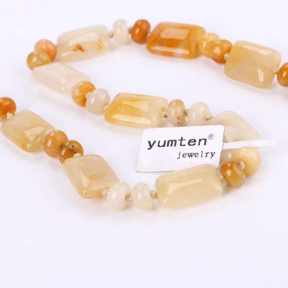 Юмбен топаз ожерелье мощность натуральный камень кристалл Квадрат Мужчины