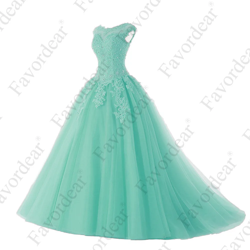 Favordear Пышное Платье с бисером, милое 16 платье Vestidos De 15 Anos, с рукавами-крылышками, зеленое, бордовое, бальные платья, вечерние платья - Цвет: BLF-125