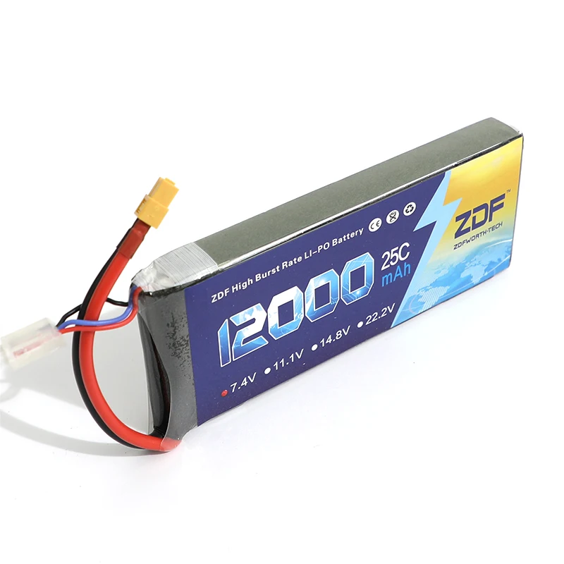 ZDF хорошее качество Lipo батарея 7 4 В 12000 мАч 25C 50C RC AKKU для самолета вертолета лодки FPV