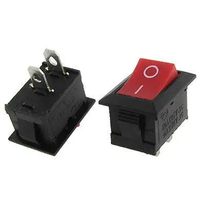 10x красная кнопка включения-выключения I/O SPST 2 Pin Snap in Rocker Switch 6A/250 V 10A/125 AC |