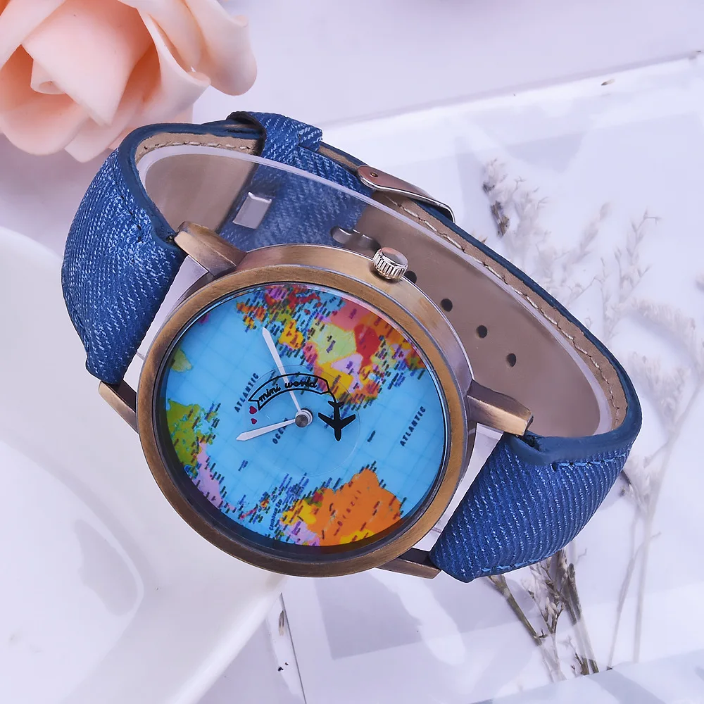 2019 New Arrive Simple Casual Women Men Watches Leather Quartz Wristwatches Map Dial Montre Femme Horloge Zegarek Damski | Наручные часы