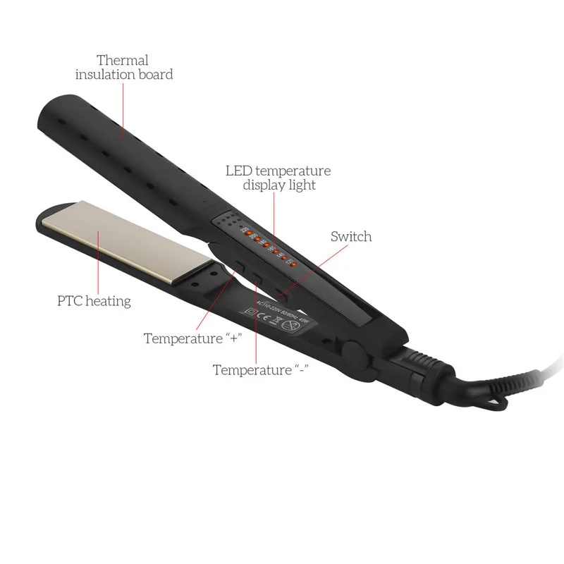 

Fast Heating Nano Titanium Flat Iron Ceramic Hair Straightener Curling Iron Temperature Adjustment Straightening Iron Styling To