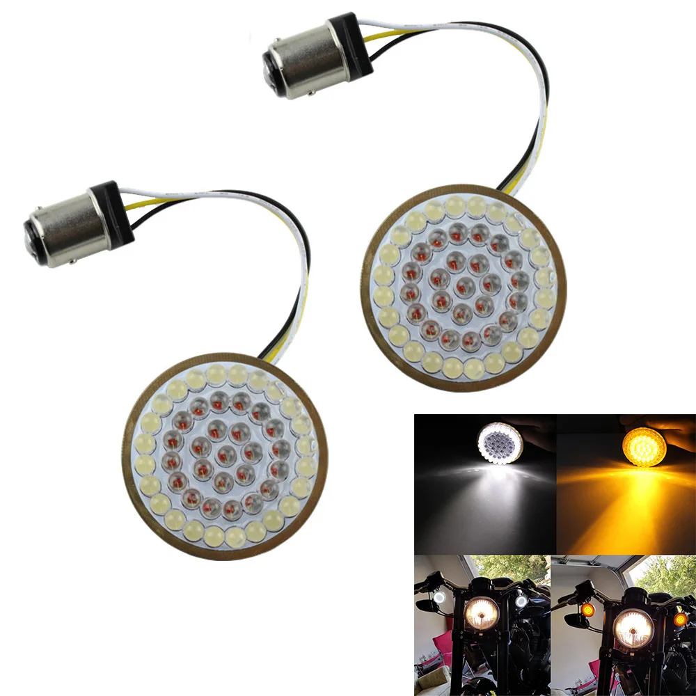 FADUIES 2 &quotцилиндрический стиль светодиодный поворотный сигнал W/бег желтый с белым