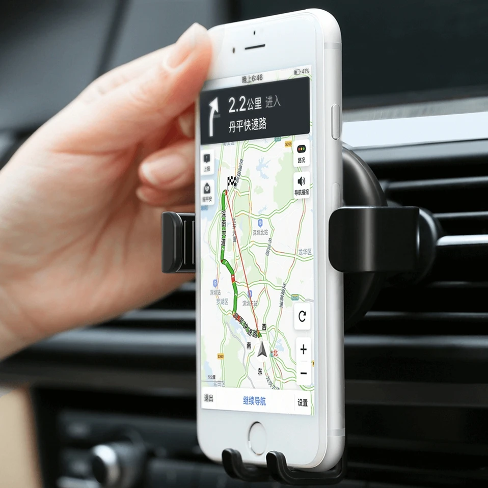 Xiaomi Mijia CARFOOK гравитационный датчик Автомобильный держатель кронштейн с g-датчиком одной рукой управление мульти-устройство воздуха на выходе Клип держатель