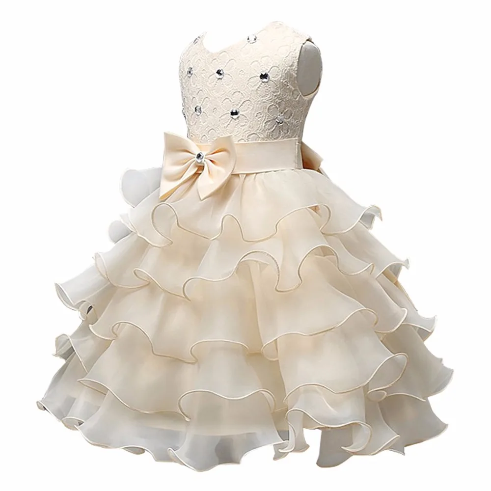 Вечернее платье для девочек детское летнее официальное элегантное кружевное